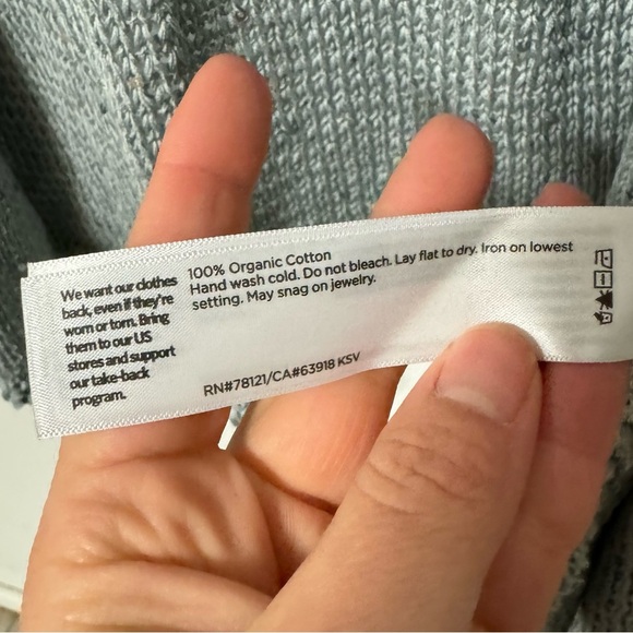 Eileen Fisher Sequin Cardigan Open Front Knit Sweater 100% Cotton Womens Large - Picture 5 of 7